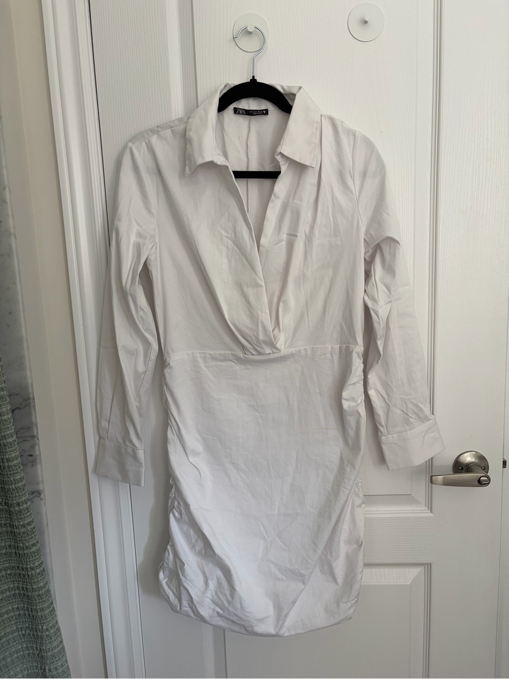 NWOT ZARA White Collared Shirt Dress